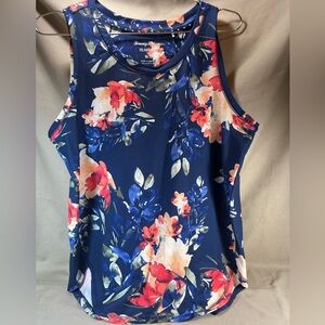 Tommy Bahama Floral Tank Top - Navy and Coral